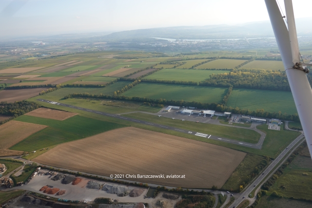 Blick auf die neue Piste 10 x 28 in Krems loag