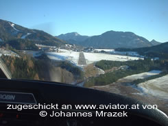 Flugplatz Mariazell logm - Endanflug