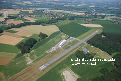 Flugplatz Schärding Suben -Luftaufnahme über der Platzrunde aus südöstlicher Richtung