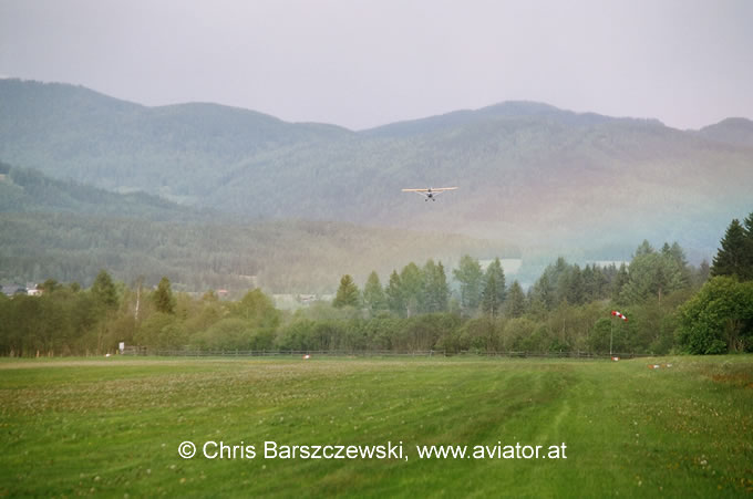 Flugplatz Mauterndorf Anflug auf die Piste 25