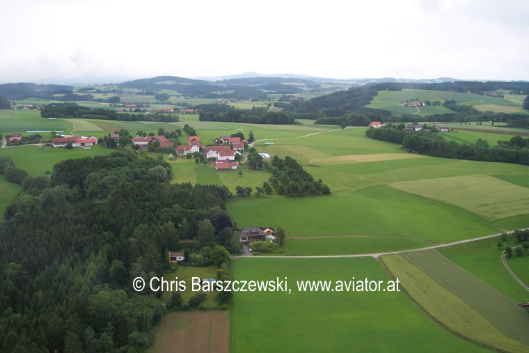 Felder, Dörfer - Luftaufnahme in Oberösterreich
