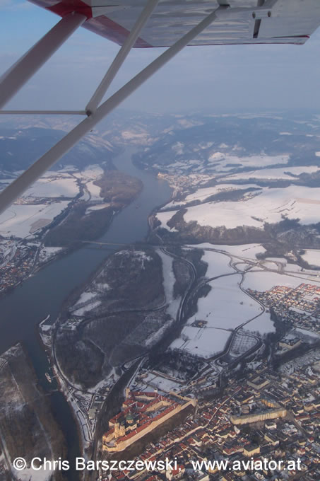 ber Melk mit einem Blick auf die Wachau