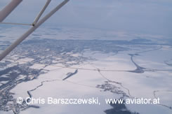 Bild aus der Luft: Winterlandschaft aus der Luft: Niederösterreich