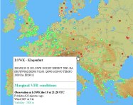 Aktuelle METARS für Europa von Orbifly basierend auf Daten  über NOAA