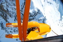 Schweiz, Luftaufnahmen, Gletscherflug, Gletscherlandung, Alpenflug, Gebirgsfliegerei, Gebirgsflug, Mountain flying, Piper Cub, Hans Fuchs, Flugchronik, Luftaufnahme, Ski-Flugzeug, Ski plane, Kanton Wallis